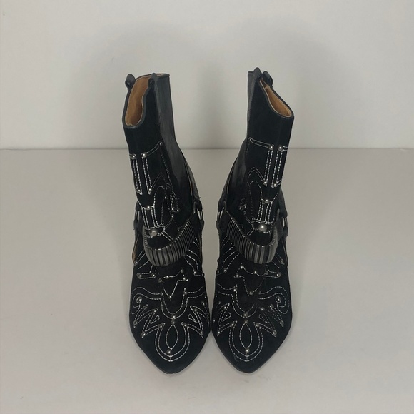 Buffalo london Shoes - Hot spike heeled boots with silver buckle